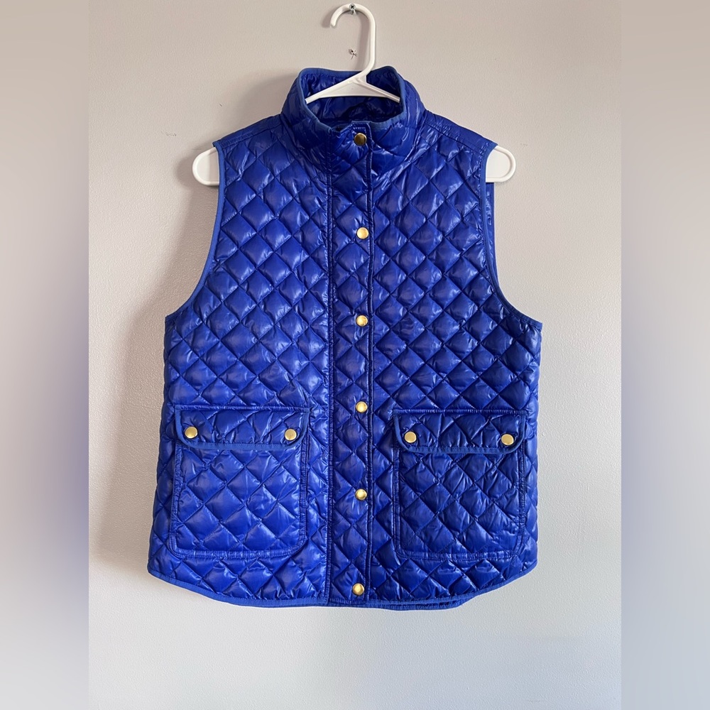 J.Crew Sapphire Quilted Puffer Vest